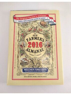 The Old Farmers Almanac 2016 Hardcover Gardening Plants Astronomy Astrology
